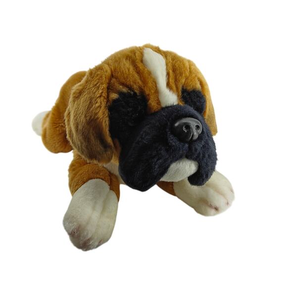 Russ Berrie Yomiko Classics Brown and White Boxer Realistic Puppy Dog - Picture 1 of 6